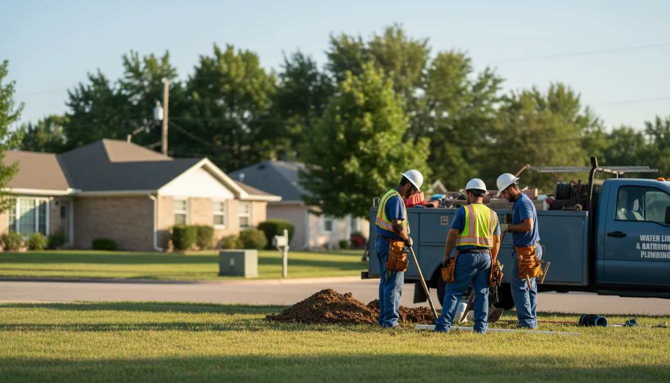 Residential water line and bathroom plumbing service in Enterprise, UT